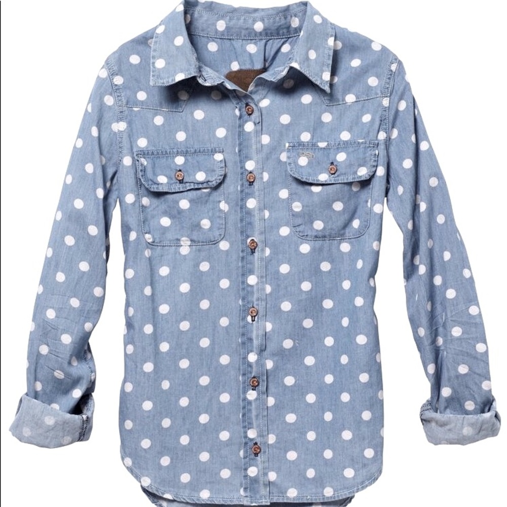 Quiksilver Girls chambray button up shirt